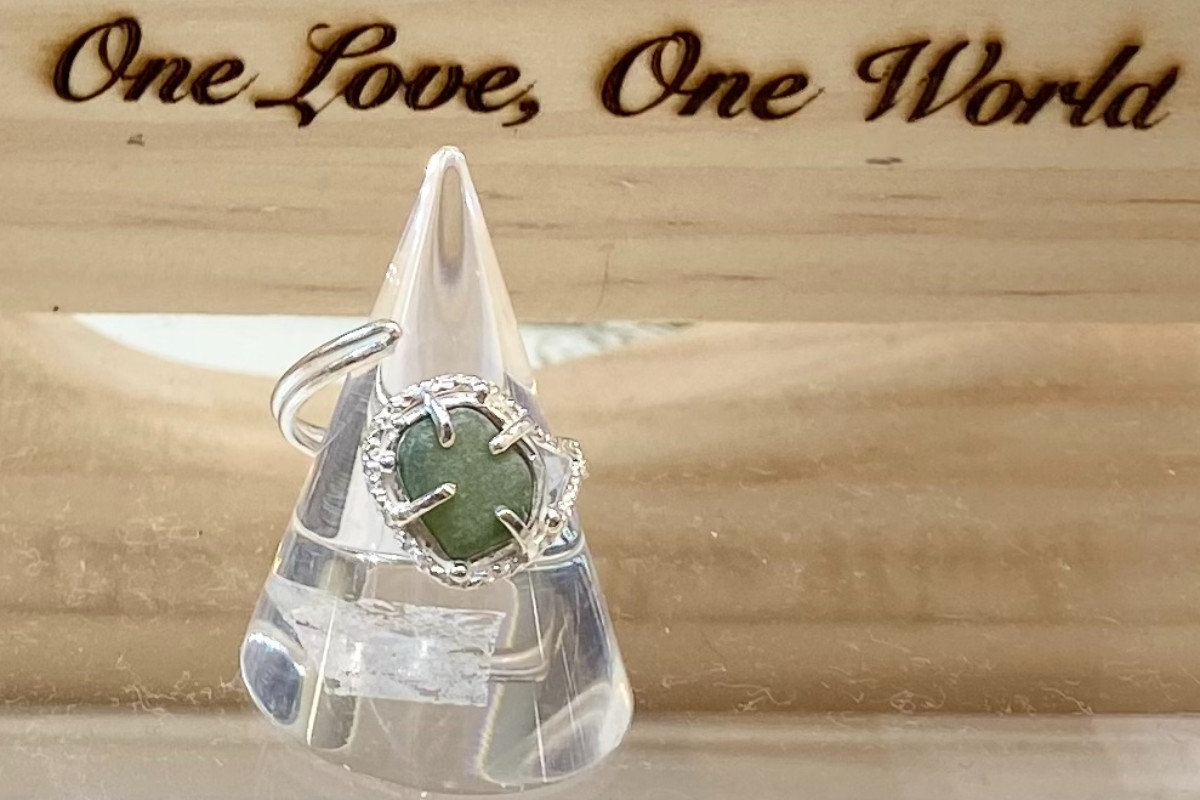 Seaglass ring SV925 (free size)の画像