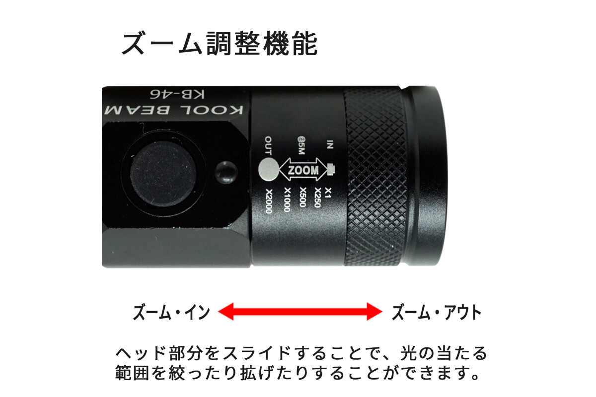 KOOLBEAM KB-46 USB充電式マックスパワーLEDライトの画像