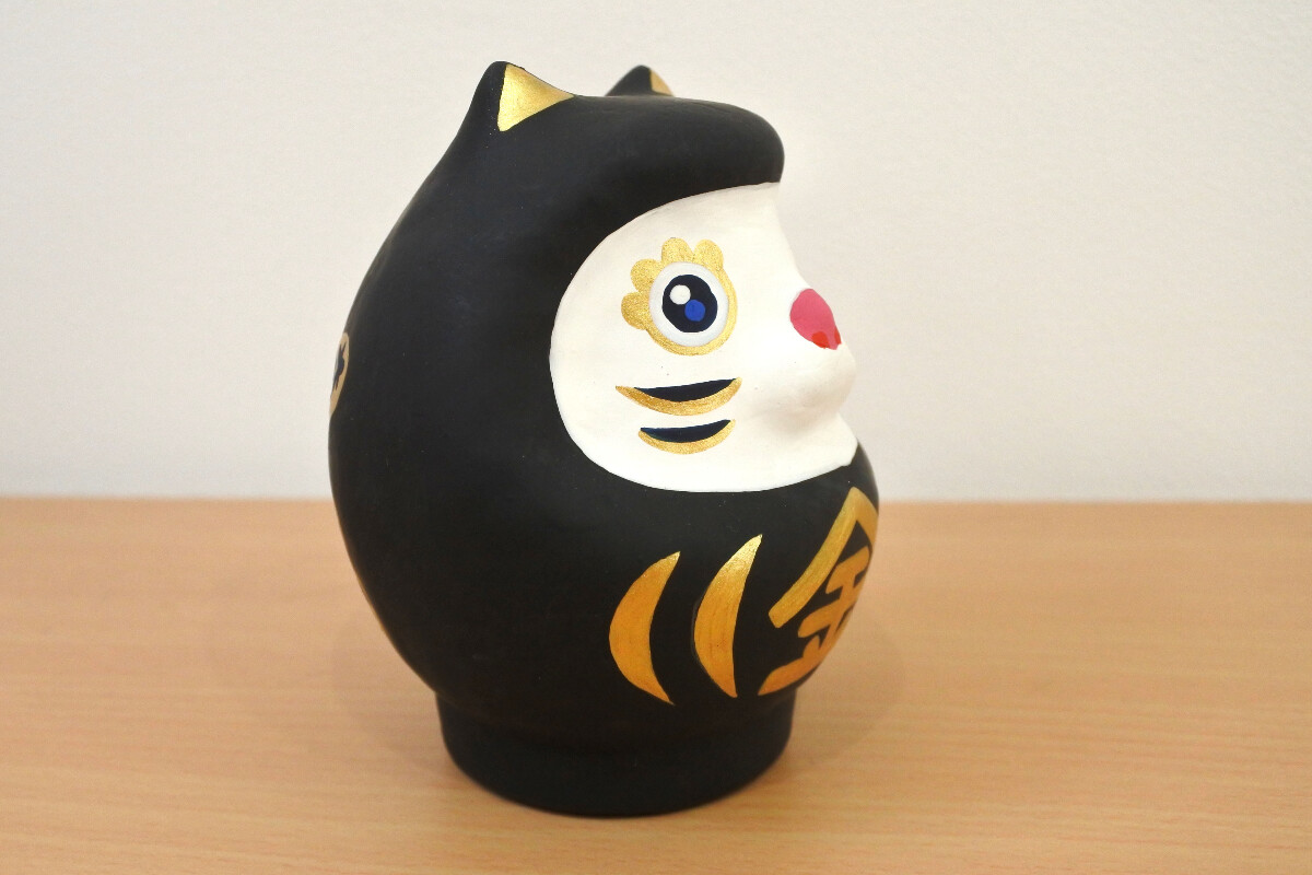 開運ねこだるま 黒金の画像